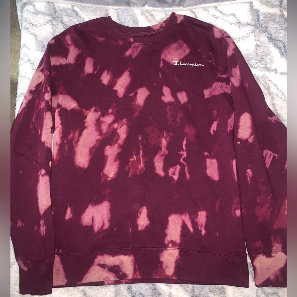 Men’s Maroon Champion TieDye Sweatshirt